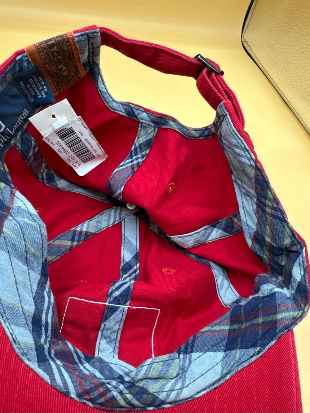 NWT Polo Ralph Lauren Red Sportsman Naval Madison Ave Hat DEADSTOCK Distressed - Picture 9 of 10